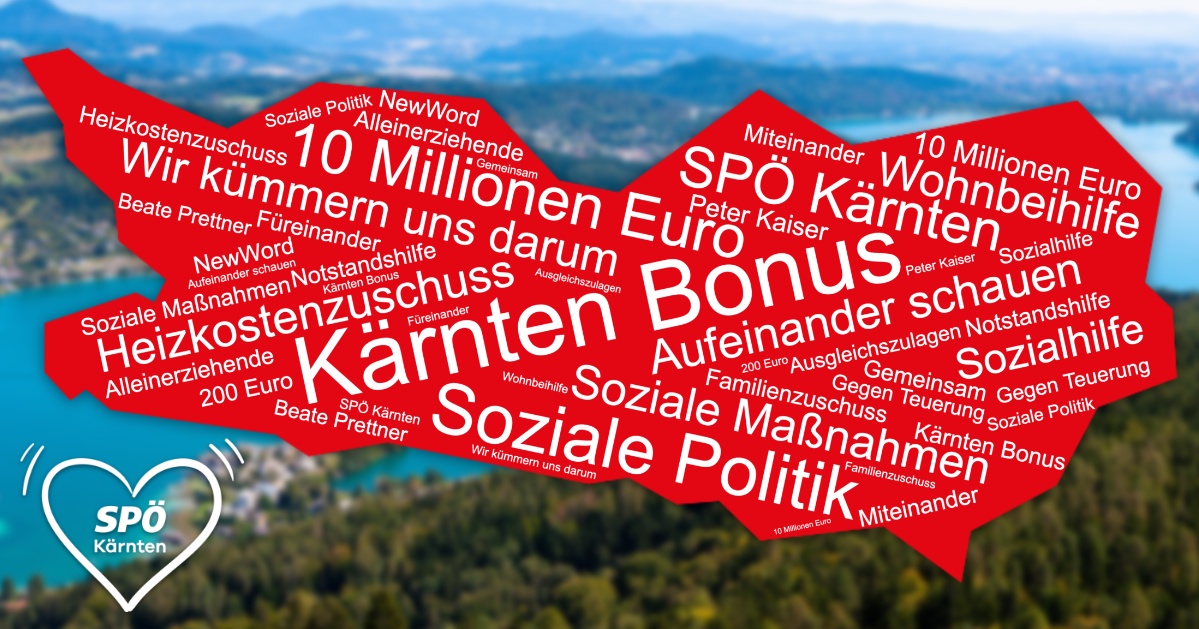 K&auml;rnten Bonus: Land beschlie&szlig;t 10 Millionen Euro an Unterst&uuml;tzung im Kampf gegen Teuerung