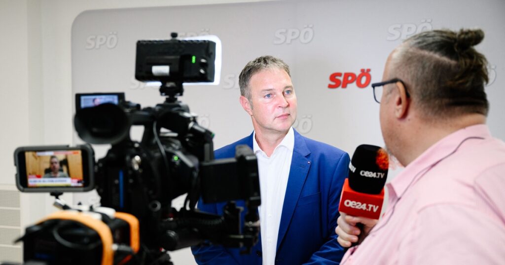 Andi Babler bei Pressekonferenz &bdquo;Kinderarmut&ldquo;