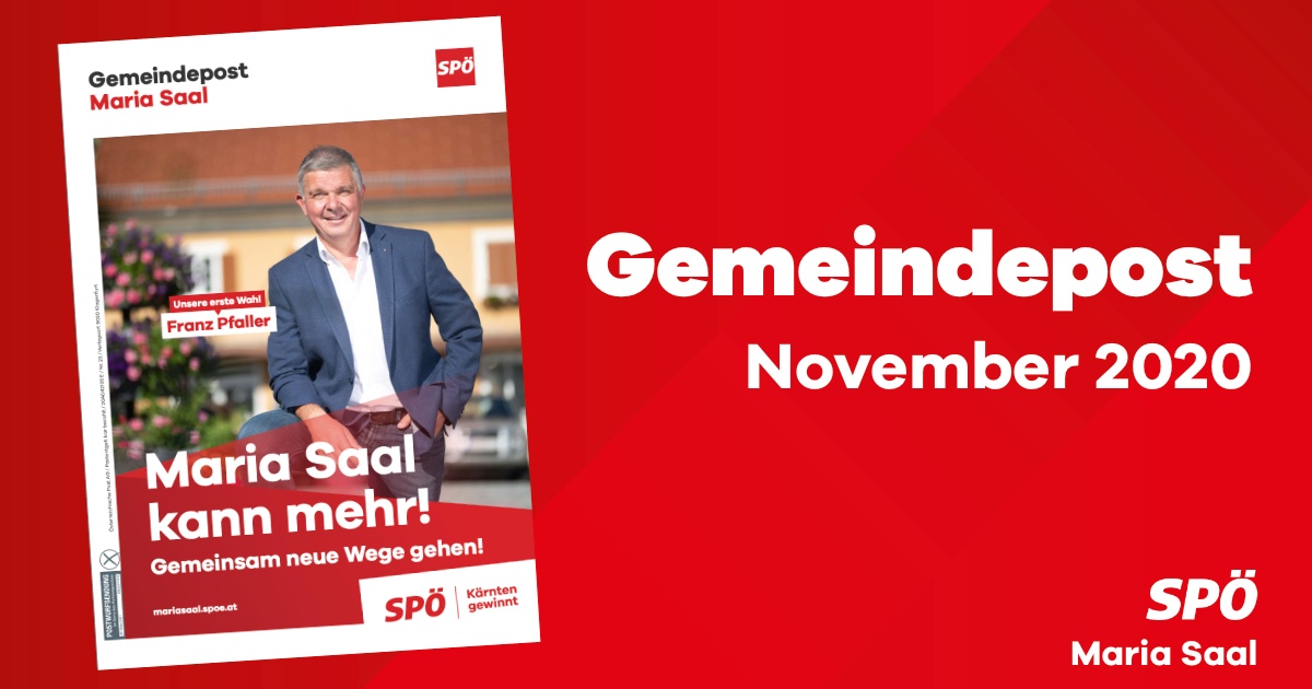 Gemeindepost Maria Saal November 2020