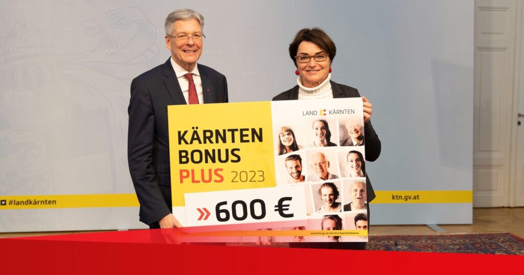 &bdquo;K&auml;rnten Bonus Plus 2023&ldquo;: Ab heute f&uuml;r den 600-Euro-Bonus Antrag stellen &ndash; online oder im Gemeindeamt!