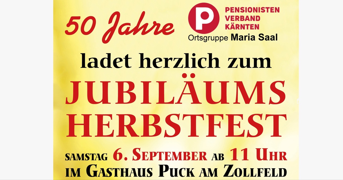 PV&Ouml; Maria Saal &ndash; Herbstfest